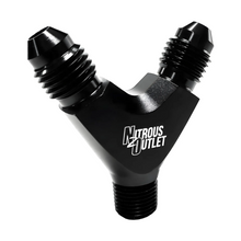 Load image into Gallery viewer, Nitrous Outlet 1/8" NPT x 4AN x 4AN Y Fitting -Male/Male/Male