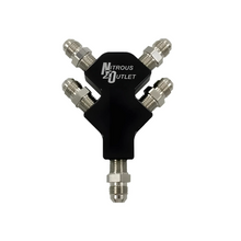 Load image into Gallery viewer, Nitrous Outlet 4 Way 6AN High Flow-Stacked Y-Distribution Block
