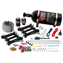 Load image into Gallery viewer, Nitrous Outlet Weekend Warrior 4150 Tunnel Ram Dual Plate System (10lb Bottle)