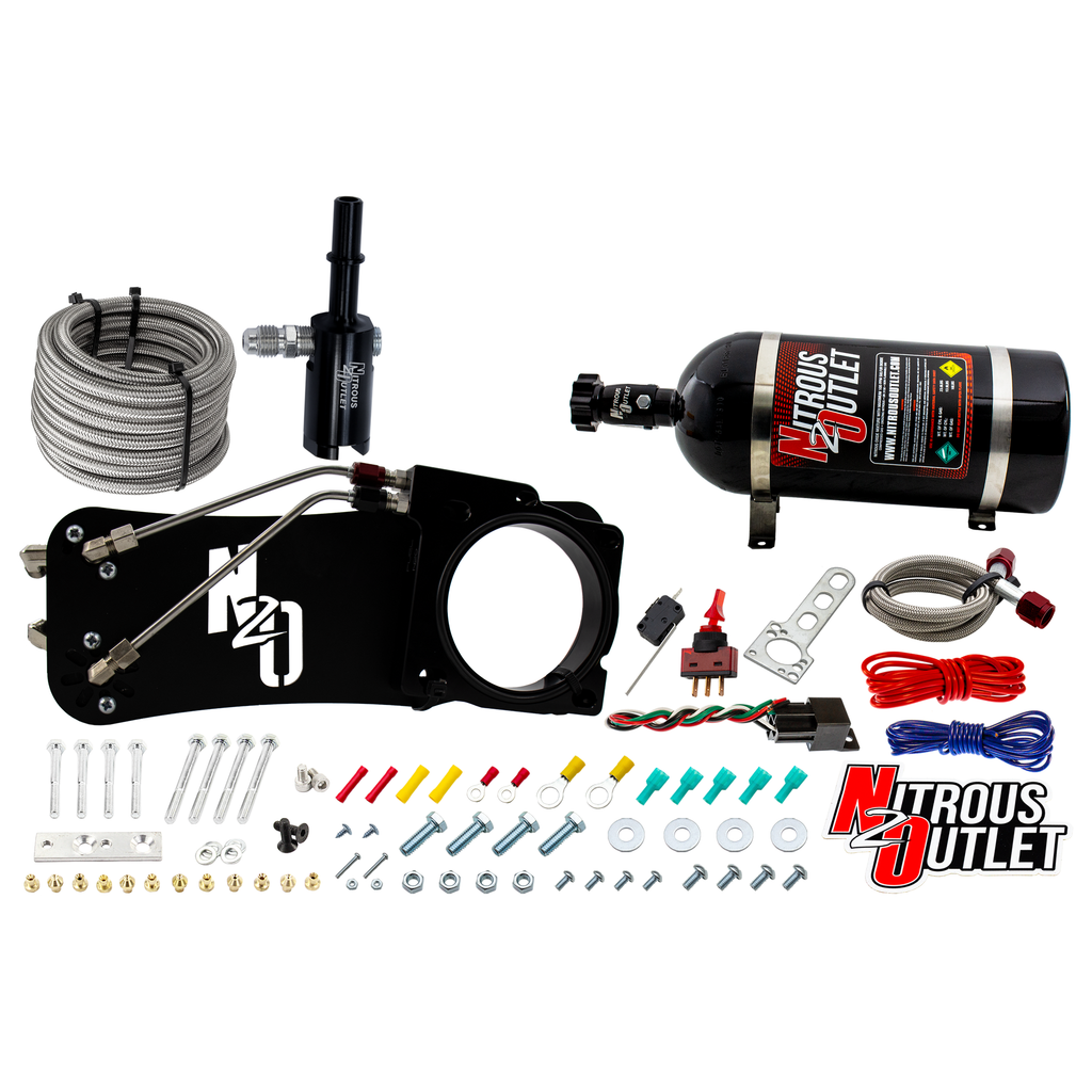 Mopar 85mm 2009-2019 Challenger / Charger/300C / 2005-2008 Magnum 5.7L Hemi Intake Hard-line Plate System (10lb Bottle)