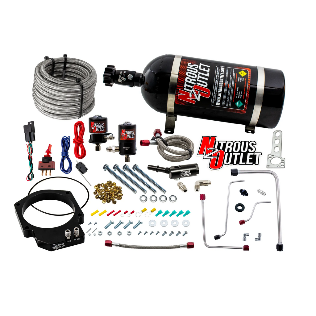 Nitrous Outlet GM LT4 2016-2019 CTS-V3 103mm Throttle Body Plate System - Gas/E85 (5-55 psi)(50-200hp) (10lb Bottle)