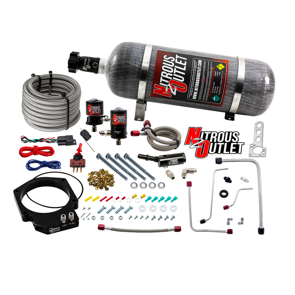 Nitrous Outlet GM LT4 2016-2019 CTS-V3 103mm Throttle Body Plate System - Gas/E85 (5-55 psi)(50-200hp) (12lb Bottle)