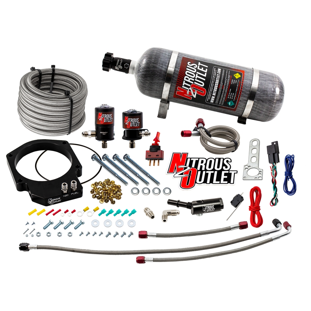 Nitrous Outlet GM LT4 2017-2021 ZL1 Camaro 103mm Throttle Body Plate System - Gas/E85 (5-55 psi)(50-200hp) (12lb Bottle)