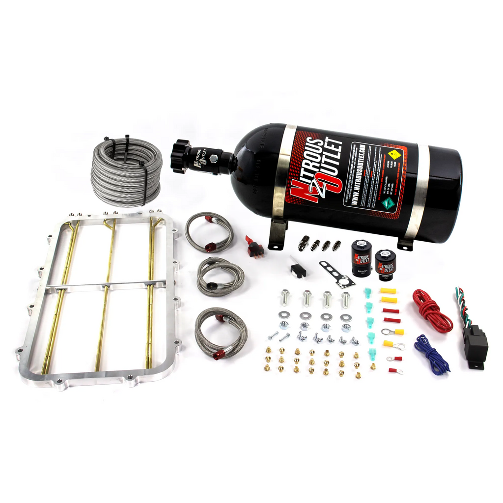 Holley Hi Ram Single Stage Nitrous Spacer Plate System (10lb Bottle)