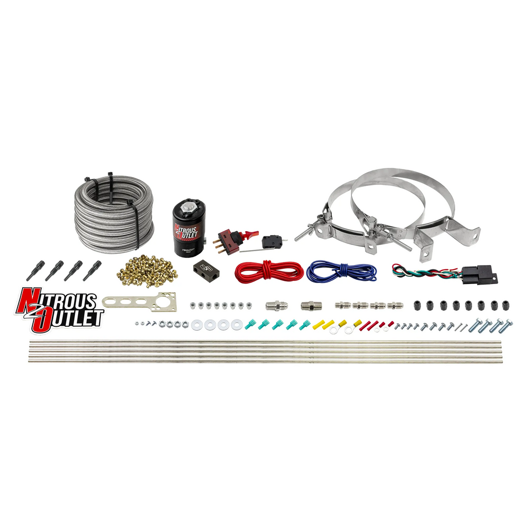 EFI 4 Cylinder 1 Solenoid Dry Direct Port System With Distribution Block (No Bottle)