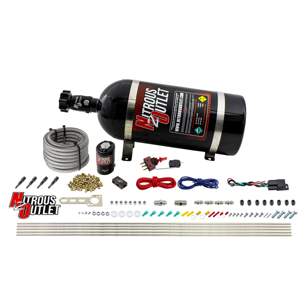 EFI 4 Cylinder 1 Solenoid Dry Direct Port System With Distribution Block (10lb Bottle)