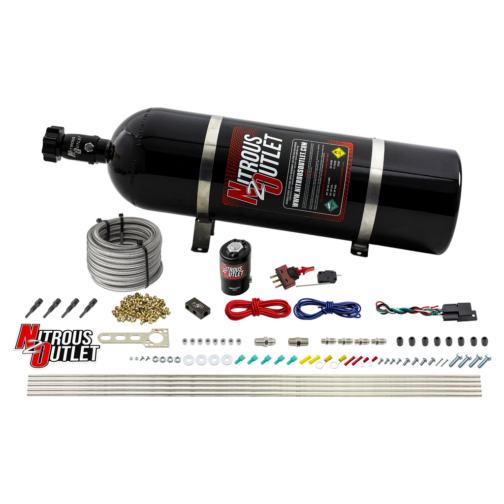 EFI 4 Cylinder 1 Solenoid Dry Direct Port System With Distribution Block (15lb Bottle)