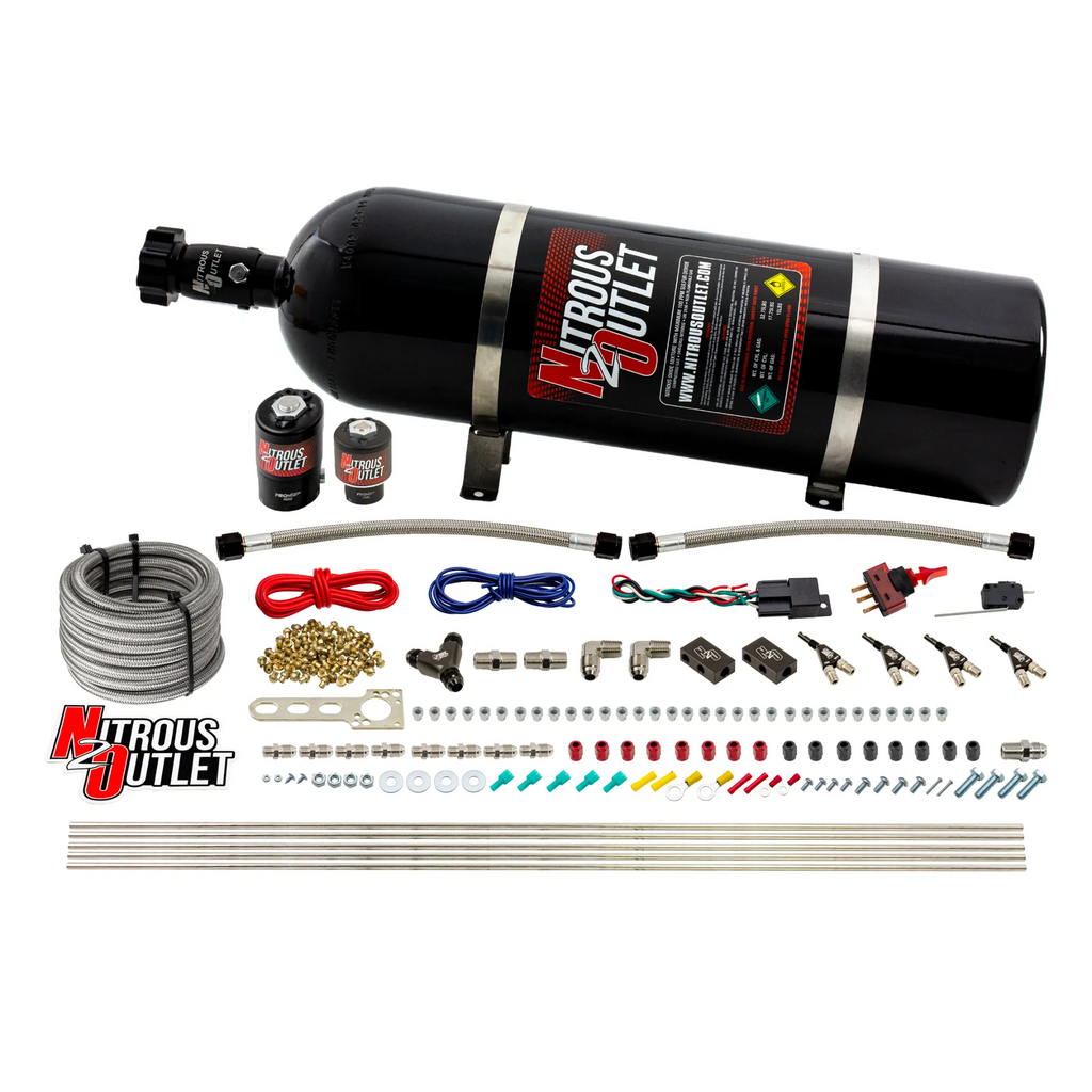 4 Cylinder 2 Solenoid Direct Port System With Distribution Blocks (Methanol) (15lb Bottle)