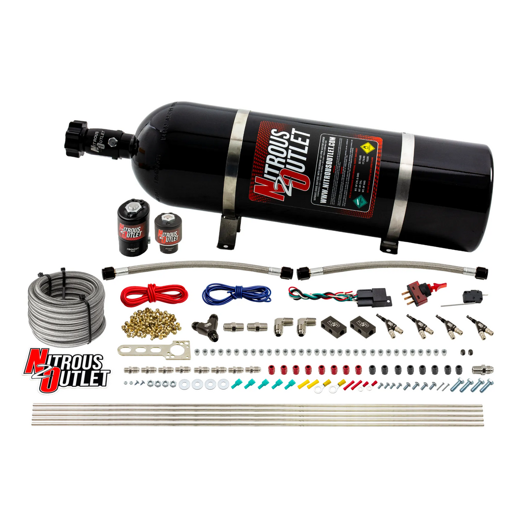 4 Cylinder 2 Solenoid Direct Port System With Single Injection Rail (Methanol) (15lb Bottle)