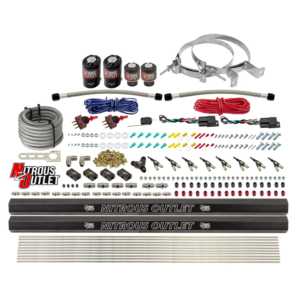 4 Cylinder 4 Solenoid Dual Stage Direct Port System With Dual Injection Rails (Methanol) (No Bottle)