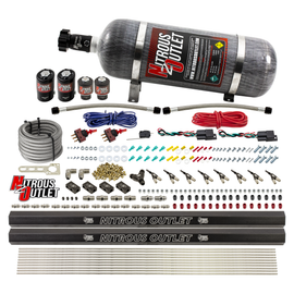 4 Cylinder 4 Solenoid Dual Stage Direct Port System With Dual Injection Rails (E85) (12lb Bottle)