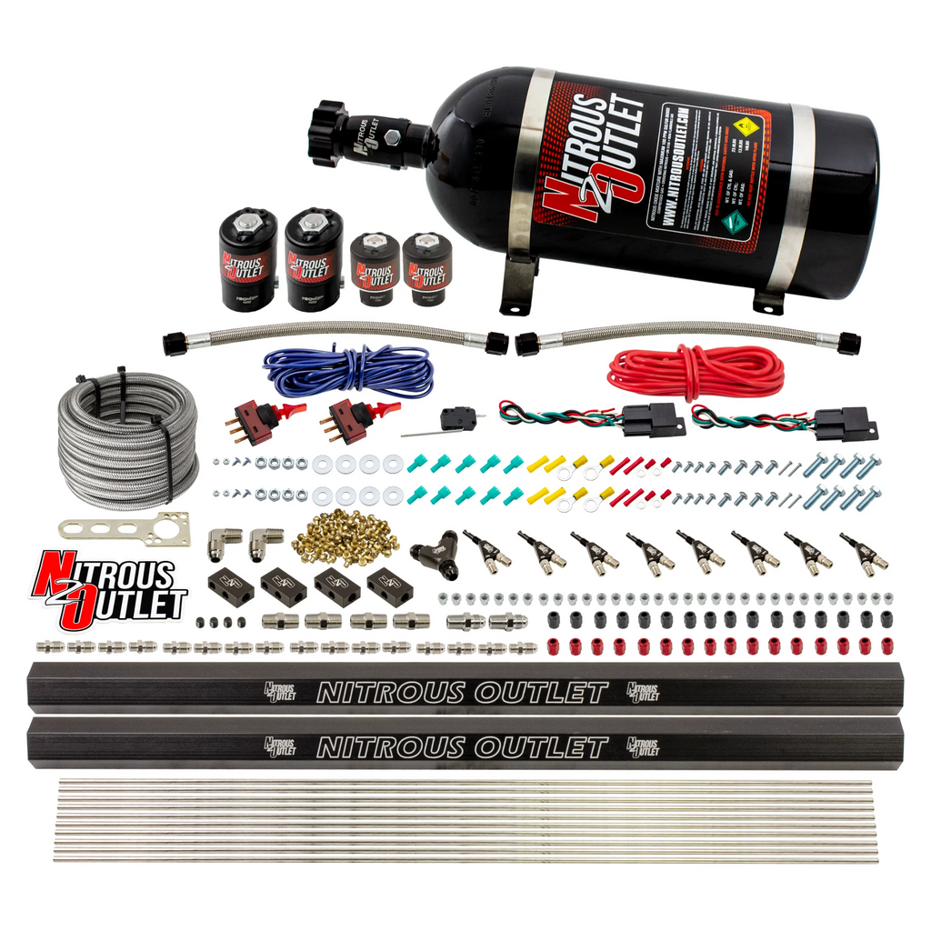 4 Cylinder 4 Solenoid Dual Stage Direct Port System With Dual Injection Rails (Gas) (10lb Bottle)