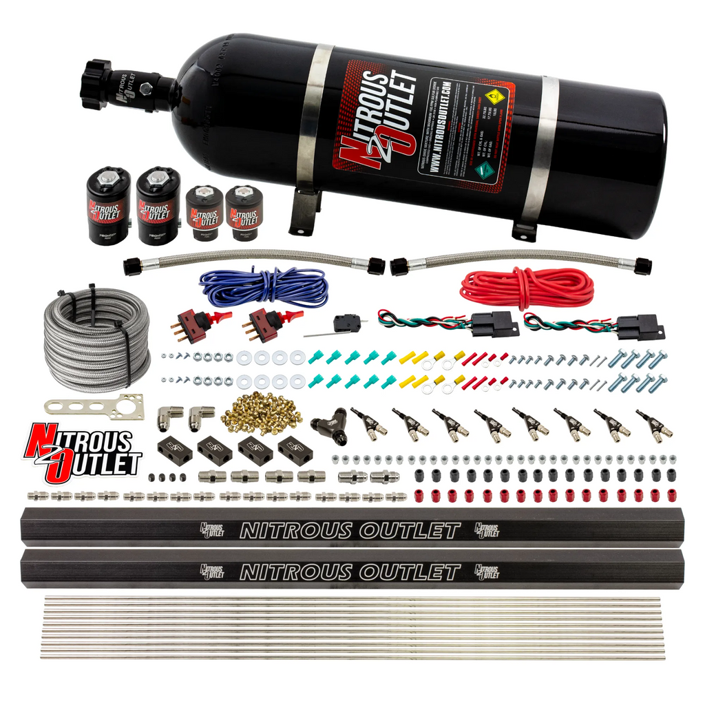 4 Cylinder 4 Solenoid Dual Stage Direct Port System With Dual Injection Rails (Gas) (15lb Bottle)