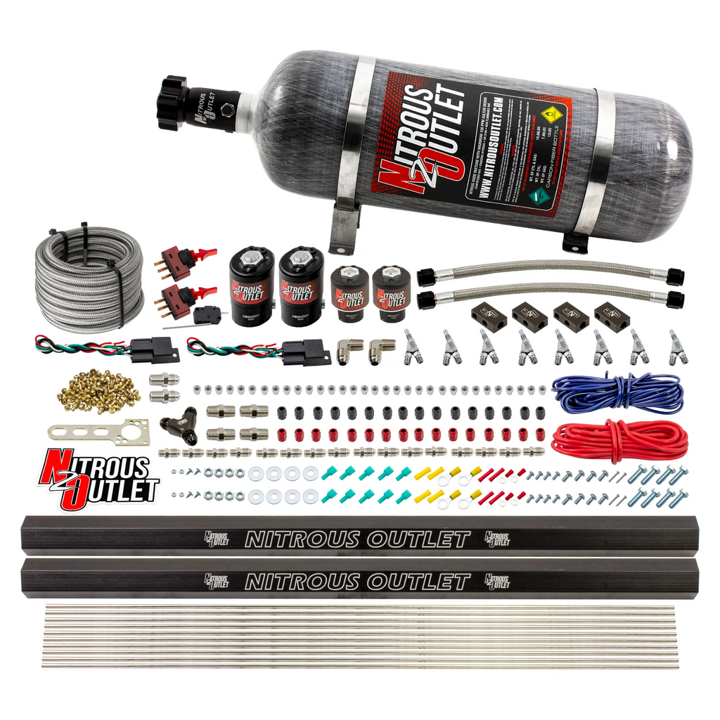 4 Cylinder 4 Solenoid Dual Stage Direct Port System With Distribution Blocks, SBT Nozzle (Gas) (12lb Bottle)