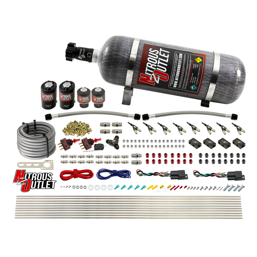 4 Cylinder 4 Solenoid Dual Stage Direct Port System With Distribution Blocks (Gas) - 45-55 PSI (12lb Bottle)
