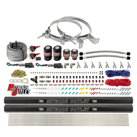4 Cylinder 4 Solenoid Dual Stage Direct Port System With Dual Injection Rails, SBT Nozzle (E85) - 45-55 PSI (No Bottle)