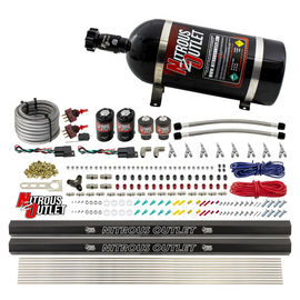 4 Cylinder 4 Solenoid Dual Stage Direct Port System With Dual Injection Rails, SBT Nozzle (E85) - 45-55 PSI (10lb Bottle)