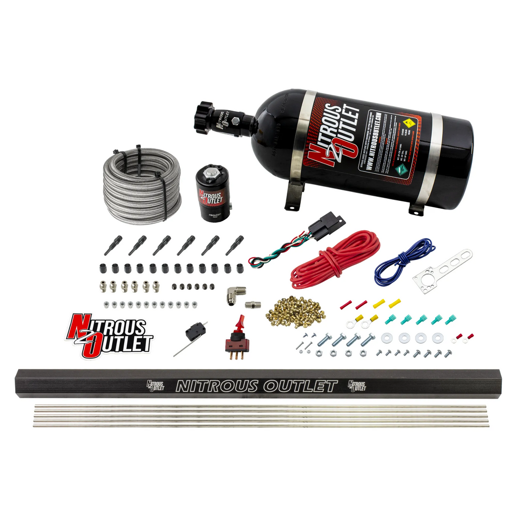 6 Cylinder 1 Solenoid Dry Direct Port System With Single Injection Rail (10lb Bottle)