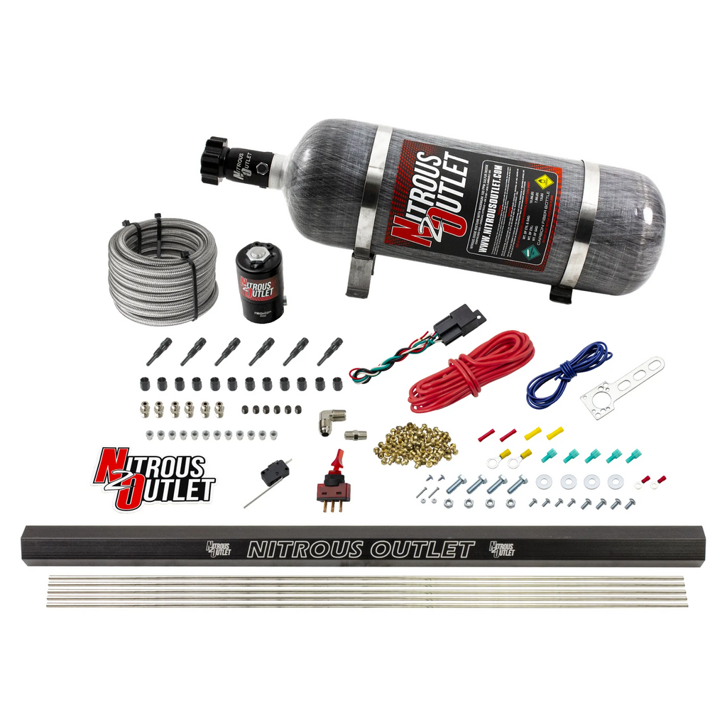 6 Cylinder 1 Solenoid Dry Direct Port System With Single Injection Rail (12lb Bottle)
