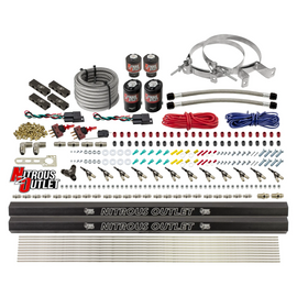6 Cylinder 4 Solenoid Dual Stage Direct Port System With Distribution Blocks and 90 Degree Nozzles, Low Fuel Pressure Alcohol (No Bottle)