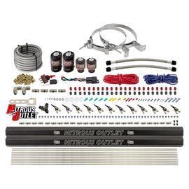6 Cylinder 4 Solenoid Dual Stage Direct Port System With Dual Injection Rails and 90 Degree Nozzles, Low Fuel Pressure E85 (No Bottle)