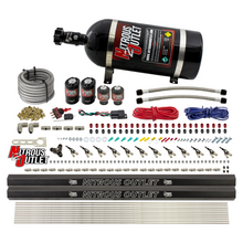 Load image into Gallery viewer, 6 Cylinder 4 Solenoid Dual Stage Direct Port System With Dual Injection Rails and 90 Degree Nozzles, Low Fuel Pressure E85 (10lb Bottle)
