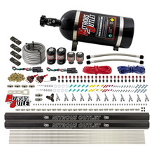 Load image into Gallery viewer, 6 Cylinder 4 Solenoid Dual Stage Direct Port System With Distribution Blocks and Straight Blow Through Nozzles, Low Fuel Pressure E85 (10lb Bottle)