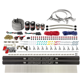 6 Cylinder 4 Solenoid Dual Stage Direct Port System With Dual Injection Rails and Straight Blow Through Nozzles, Low Fuel Pressure Gas (No Bottle)