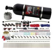 Load image into Gallery viewer, 6 Cylinder 4 Solenoid Dual Stage Direct Port System With Distribution Blocks and 90 Degree Nozzles, High Fuel Pressure E85 (15lb Bottle)