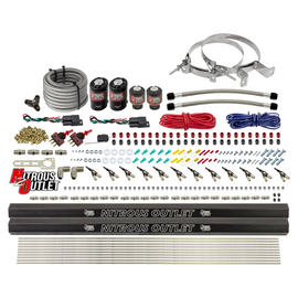 6 Cylinder 4 Solenoid Dual Stage Direct Port System With Dual Injection Rails and 90 Degree Nozzles, High Fuel Pressure E85 (No Bottle)