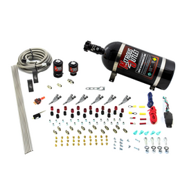 6 Cylinder 2 Solenoid Direct Port System With Distribution Blocks and Straight Blow Through Nozzles, High Fuel Pressure Gas (10lb Bottle)