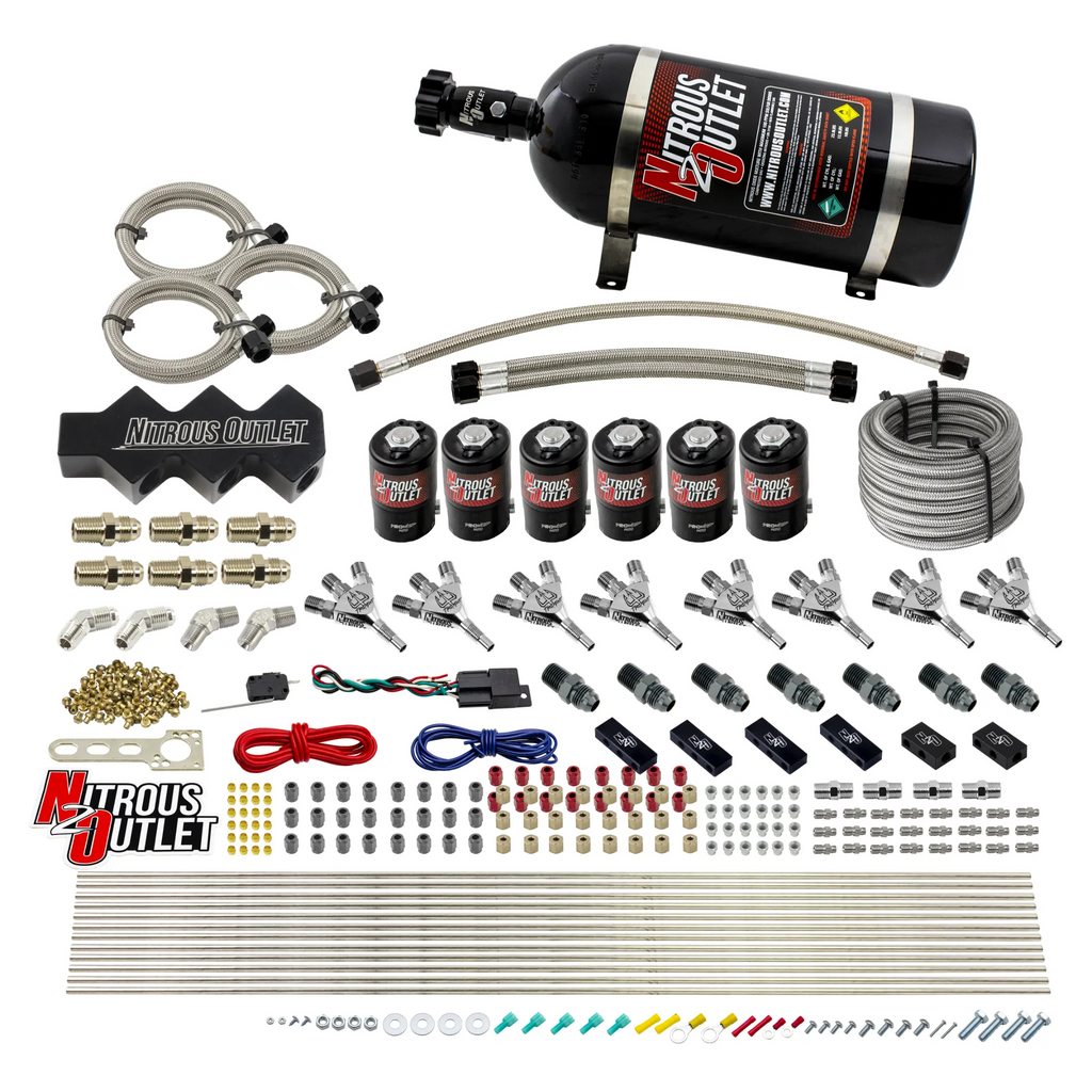 Trident 8 Cylinder 6 Solenoid Dry Triple Stage Direct Port System With 1 In 6 Out Distribution Blocks (10lb Bottle)