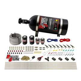 8 Cylinder Single Stage Direct Port Nitrous System - .122 Nitrous/.177 Fuel Solenoids - Alcohol (10lb Bottle)