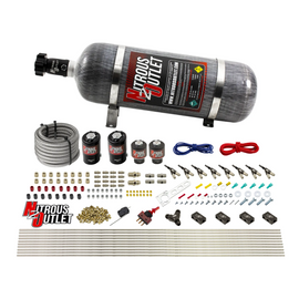 8 Cylinder Single Stage Direct Port Nitrous System - .122 Nitrous/.177 Fuel Solenoids - Alcohol (12lb Bottle)