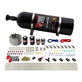 8 Cylinder Single Stage Direct Port Nitrous System - .122 Nitrous/.177 Fuel Solenoids - Alcohol (15lb Bottle)