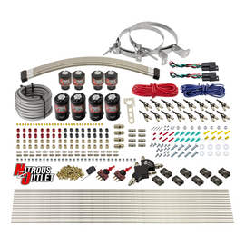8 Cylinder Dual Stage Direct Port Nitrous System - .122 Nitrous/.177 Fuel Solenoids - Alcohol (No Bottle)