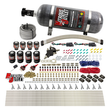Load image into Gallery viewer, 8 Cylinder Dual Stage Direct Port Nitrous System - .112 Nitrous/.177 Fuel Solenoids - Alcohol - Straight Blow Through Nozzles (12lb Bottle)