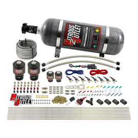 8 Cylinder Single Stage Direct Port Nitrous System - .178 Nitrous/.177 Fuel Solenoids - Alcohol (12lb Bottle)