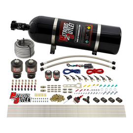 8 Cylinder Single Stage Direct Port Nitrous System - .178 Nitrous/.177 Fuel Solenoids - Alcohol (15lb Bottle)