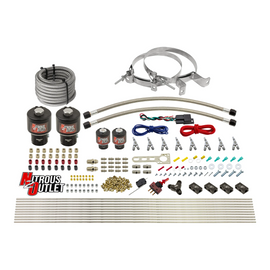 8 Cylinder Single Stage Direct Port Nitrous System - .178 Nitrous/.177 Fuel Solenoids - Alcohol - Straight Blow Through Nozzles (No Bottle)