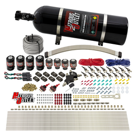 8 Cylinder Dual Stage Direct Port Nitrous System - .122 Nitrous/.177 Fuel Solenoids - E85 (15lb Bottle)