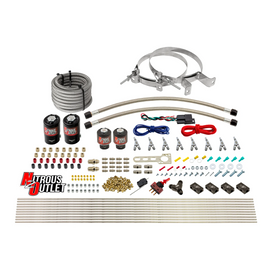 8 Cylinder Single Stage Direct Port Nitrous System - .112 Nitrous/.177 Fuel Solenoids - E85 - Straight Blow Through Nozzles (No Bottle)