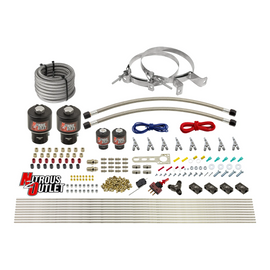 8 Cylinder Single Stage Direct Port Nitrous System - .178 Nitrous/.177 Fuel Solenoids - E85 - Straight Blow Through Nozzles (No Bottle)