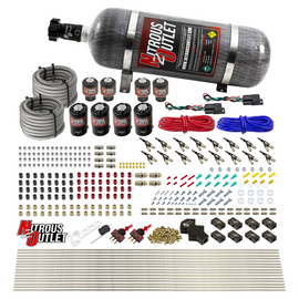 8 Cylinder Dual Stage Direct Port Nitrous System - .122 Nitrous/.177 Fuel Solenoids (12lb Bottle)
