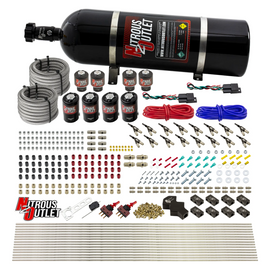 8 Cylinder Dual Stage Direct Port Nitrous System - .122 Nitrous/.177 Fuel Solenoids (15lb Bottle)