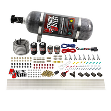 Load image into Gallery viewer, 8 Cylinder Single Stage Direct Port Nitrous System - .122 Nitrous/.177 Fuel Solenoids - Straight Blow Through Nozzles (12lb Bottle)