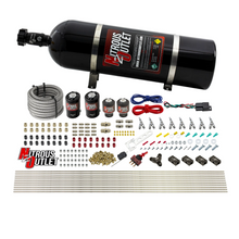 Load image into Gallery viewer, 8 Cylinder Single Stage Direct Port Nitrous System - .122 Nitrous/.177 Fuel Solenoids - Straight Blow Through Nozzles (15lb Bottle)