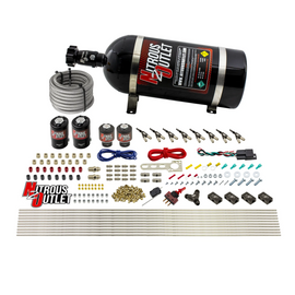 8 Cylinder Single Stage Direct Port Nitrous System - .112 Nitrous/.177 Fuel Solenoids (10lb Bottle)