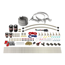 8 Cylinder Single Stage Direct Port Nitrous System - .122 Nitrous/.177 Fuel Solenoids - E85 - Straight Blow Through Nozzles (No Bottle)