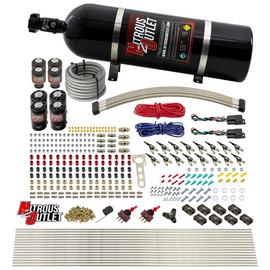 8 Cylinder Dual Stage Direct Port Nitrous System - .112 Nitrous/.177 Fuel Solenoids - E85 (15lb Bottle)